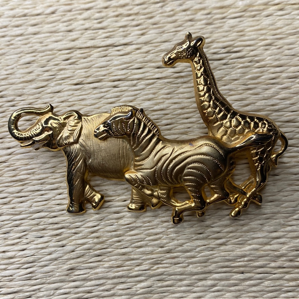 Signed Premier Designs Safari Animal Brooch Pin